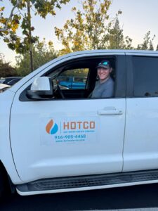 HOTCO Technician in the Service Vehicle in Newcastle, CA