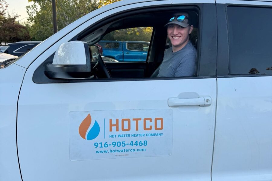 HOTCO Technician in the Service Vehicle in Newcastle, CA